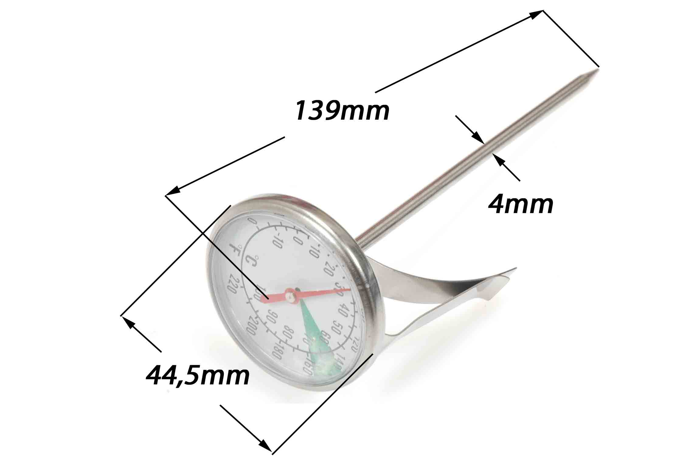 Θερμόμετρο για αφρόγαλα αναλογικό με βάση