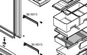 Χειρολαβή πόρτας ψυγείου SIEMENS / BOSCH / PITSOS