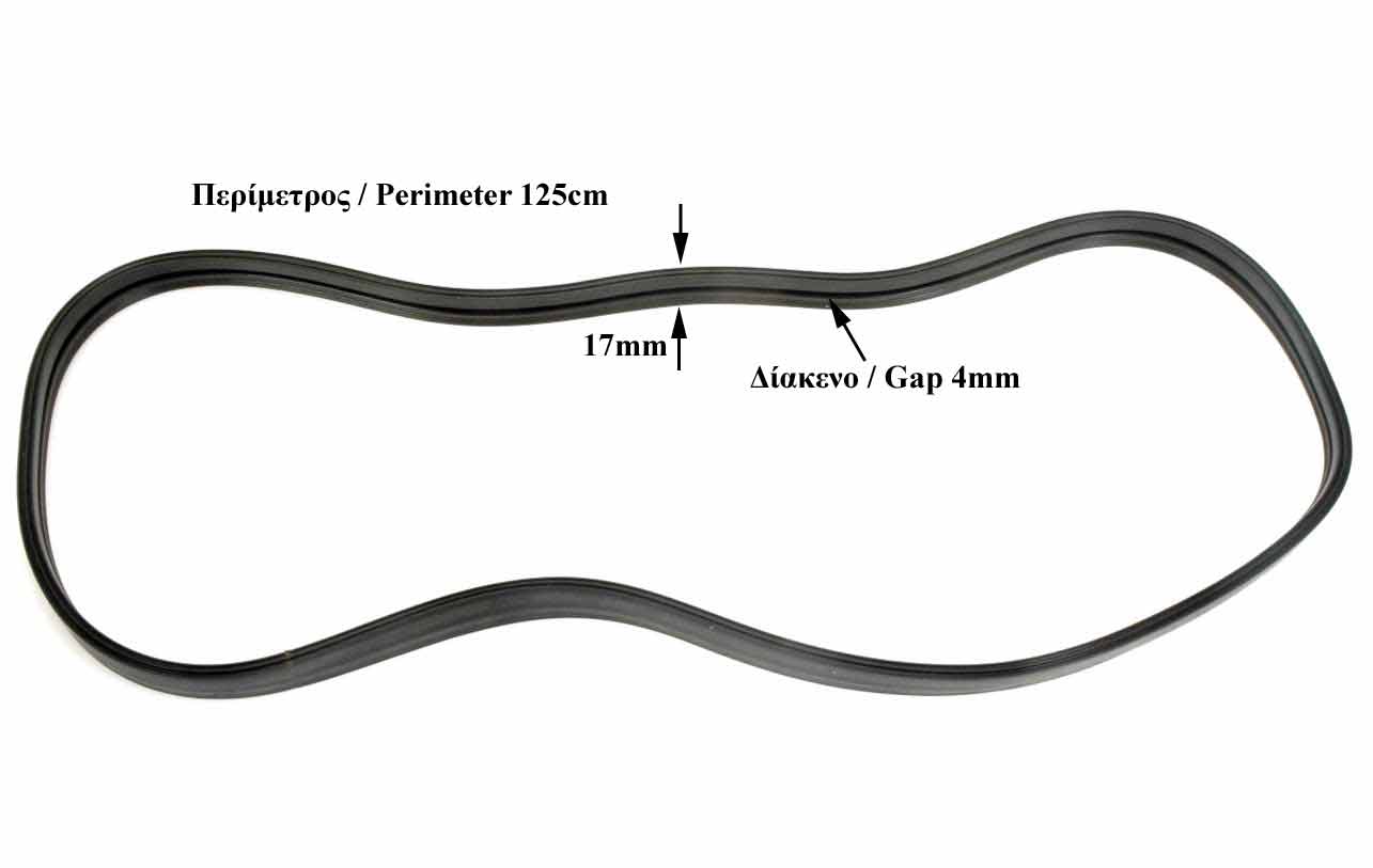 Λάστιχο φλάντζα στεγανοποίησης κρυστάλου πόρτας κουζίνας PITSOS / SIEMENS ...
