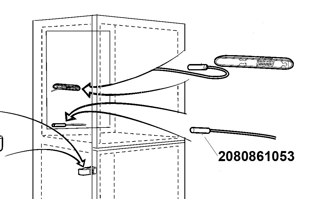 Αισθητήρας θερμοκρασίας πλακέτας στην συντήρηση ψυγείου AEG / ZANUSSI