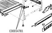 Μεντεσές κάτω πόρτας ψυγείου ARISTON / INDESIT original