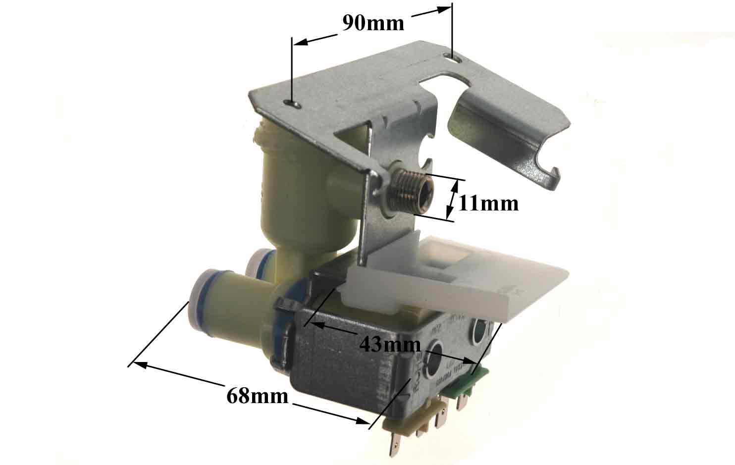 Βαλβίδα διπλή 220volt, παροχής νερού ψυγειου G.E. / AMANA / RCA …
