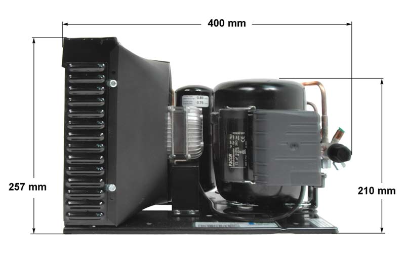 Ψυκτικό μηχάνημα 220volt 3 / 8HP, R134 TROPICAL με συμπιεστή CAE4440Y LUNITE