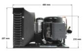 Ψυκτικό μηχάνημα 220volt 3 / 8HP, R134 TROPICAL με συμπιεστή CAE4440Y LUNITE