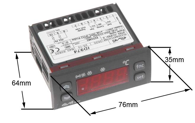 Θερμοστάτης με 2 αισθητήρια - θερμόμετρο 220v -50 έως +105<sup>o</sup>C  ηλεκτρονικό ELIWELL ID974 