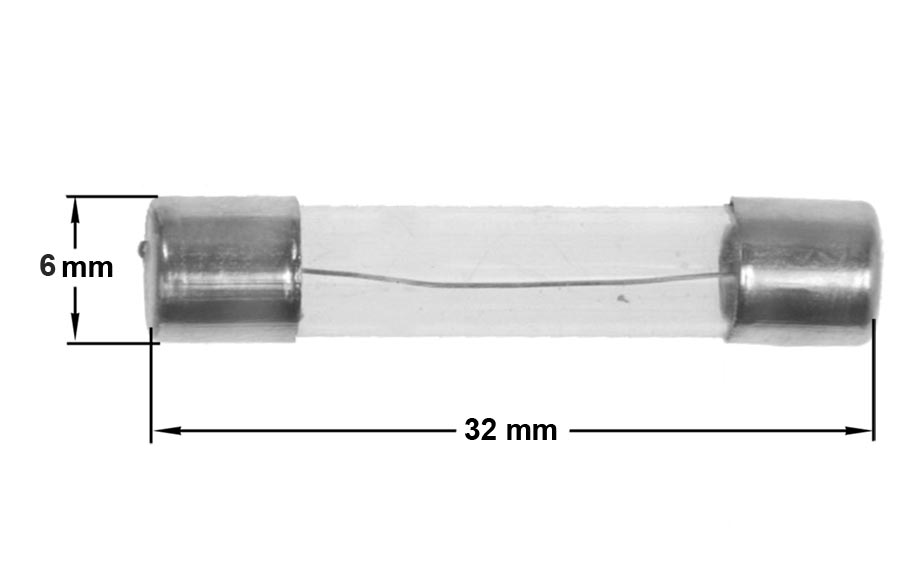 Ασφάλεια γυάλινη μεγάλη 6 X 32mm - 10 Ampere 