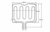 Αντίσταση με γκριλ 3100watt, 220 Volt άνω φούρνου κουζίνας GORENJE / KORTING / ESKIMO