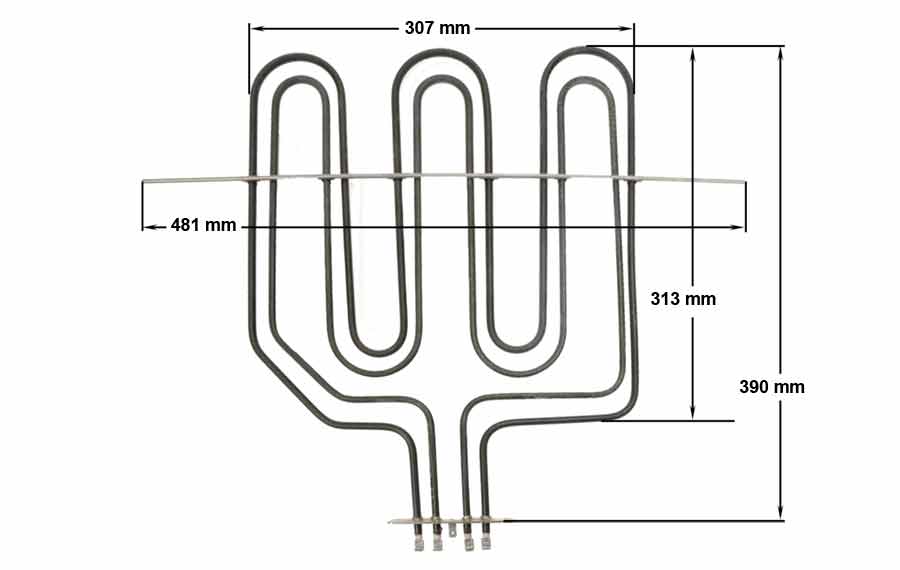 Αντίσταση με γκριλ 1500+2000 Watt, 220 Volt άνω φούρνου κουζίνας DELONGHI / ELECTROLUX