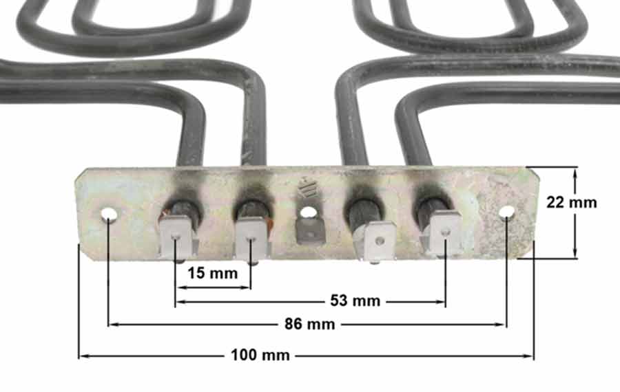 Αντίσταση με γκριλ 1500+2000 Watt, 220 Volt άνω φούρνου κουζίνας DELONGHI / ELECTROLUX