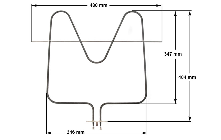 Αντίσταση 1400watt, 220v κάτω φούρνου κουζίνας WHIRLPOOL / DELONGHI / KUPERSBUSH