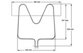 Αντίσταση 1400watt, 220v κάτω φούρνου κουζίνας WHIRLPOOL / DELONGHI / KUPERSBUSH