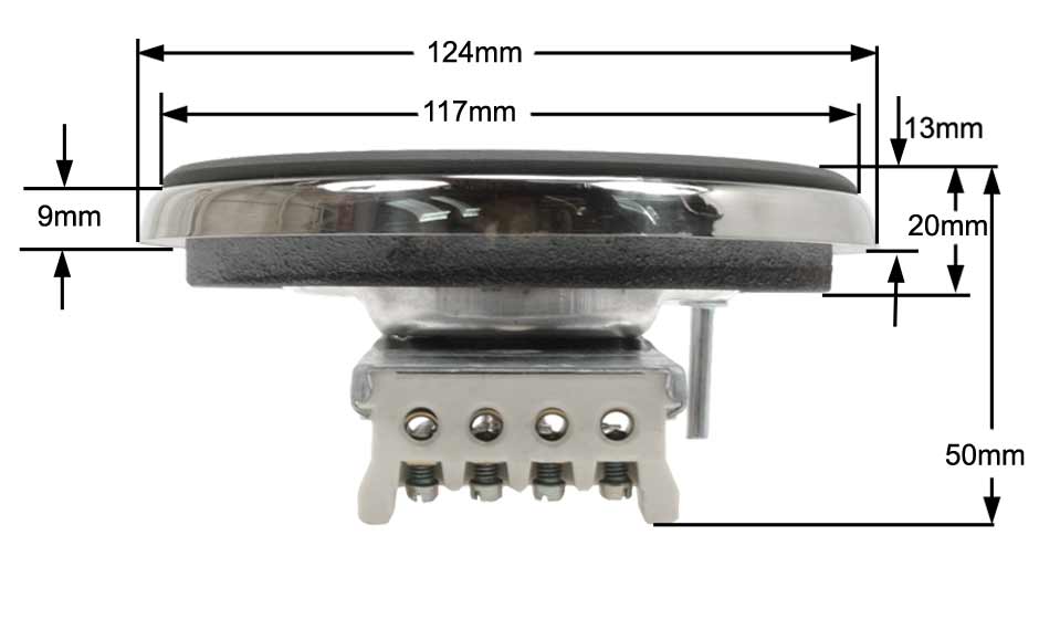 Εστία 600watt Φ115 D125mm μεγάλο προφίλ 9mm, 220volt, ΓΕΝΙΚΗΣ ΧΡΗΣΗΣ