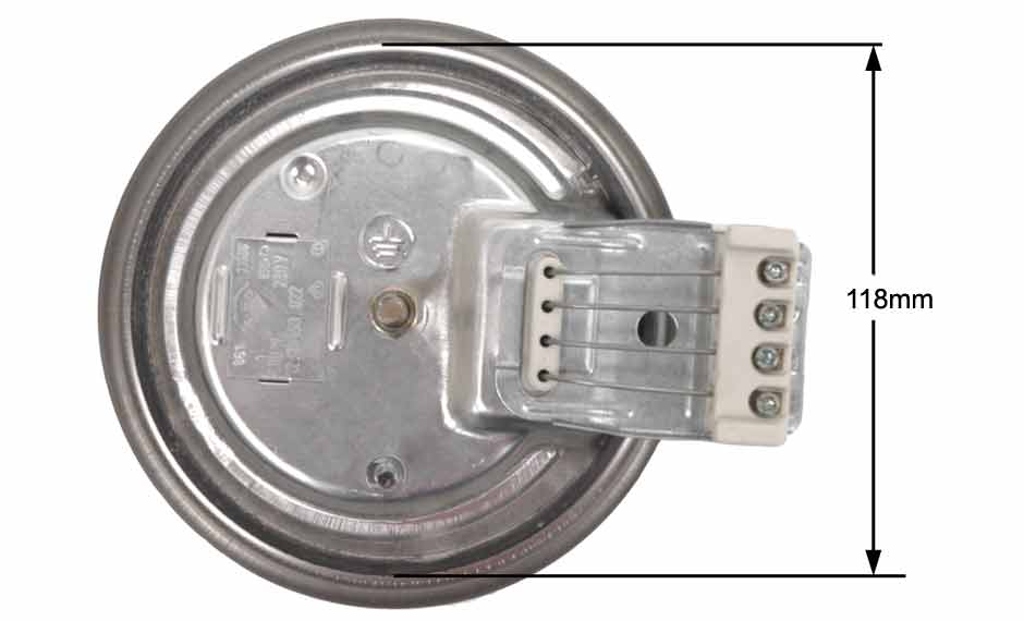 Εστία 600watt Φ115 D125mm μεγάλο προφίλ 9mm, 220volt, ΓΕΝΙΚΗΣ ΧΡΗΣΗΣ