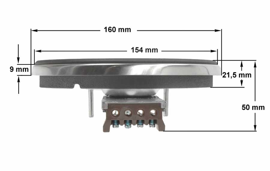 Εστία κουζίνας, ταχεία 1500watt Φ145 D160mm μεγάλο προφίλ 9mm, 220volt