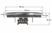 Εστία κουζίνας, ταχεία Φ180 D198mm 2000watt μεγάλο προφίλ 9mm, 220volt