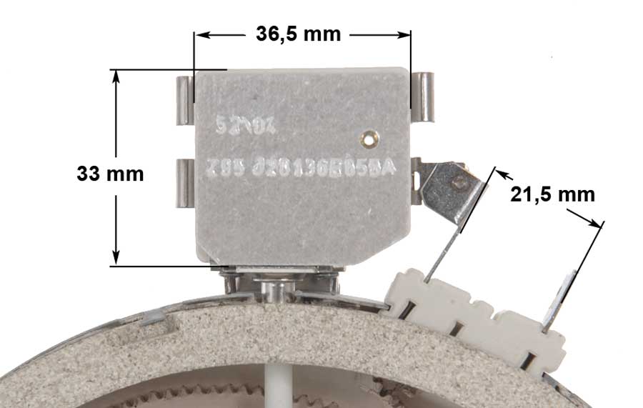 Εστία κεραμική, 1200watt, 220volt, Φ165mm με 4 άκρα 