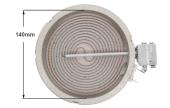 Εστία κεραμική, 1200watt, 220volt, Φ165mm με 4 άκρα 