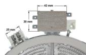Εστία κεραμική διπλή 1700+700watt 220volt Φ200mm με 5 άκρα ΓΕΝΙΚΗΣ ΧΡΗΣΗΣ