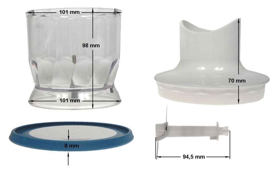 Μπώλ κομπλέ 350ml - 2 καμπυλώσεις μίξερ χειρός BRAUN 4191 original