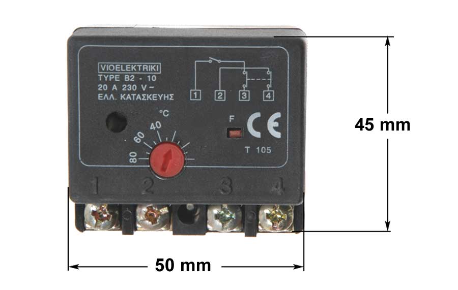 Θερμοστάτης θερμοσίφωνα με 4 επαφές κοντό πούρο 135mm ΓΕΝΙΚΗΣ ΧΡΗΣΗΣ
