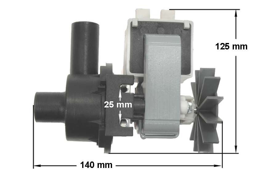 Αντλία 220volt, 100Watt αποχέτευσης πλυντηρίου ρούxων / πιάτων στεγανό πηνίο MIELE