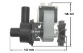 Αντλία 220volt, 100Watt αποχέτευσης πλυντηρίου ρούxων / πιάτων στεγανό πηνίο MIELE