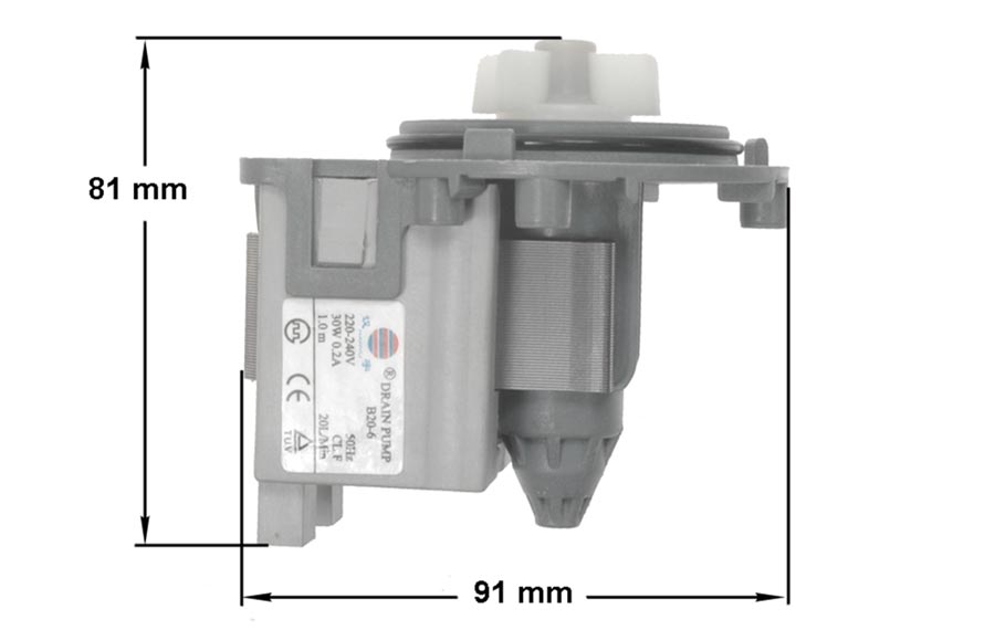 Aντλία μαγνητική 220volt, 40W 50Hz αποχέτευσης πλυντηρίου ρούχων ΓΕΝΙΚΗΣ ΧΡΗΣΗΣ