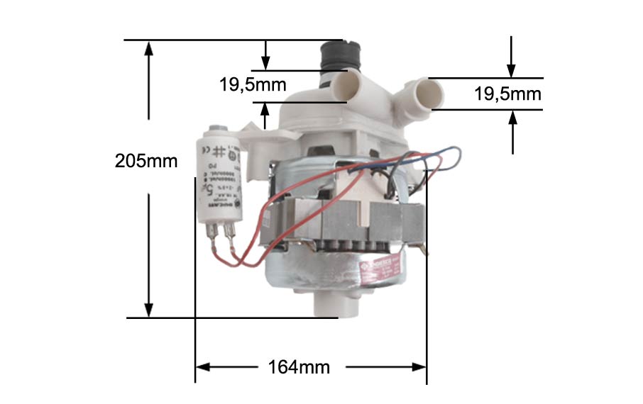 Αντλία 220volt 60watt, 3 καλώδια κεντρική, πλύσεως πλυντηρίου πιάτων ARISTON / INDESIT...