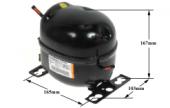 Συμπιεστής ψυγείου, EMBRACO EMT43HLP 220volt 1 / 8HP, R134 Low, χαμηλών πιέσεων