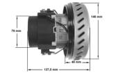 Μοτέρ σκούπας αναρρόφησης καί υγρών κοντό 1200watt