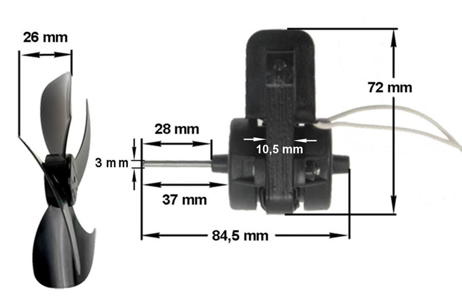 Ανεμιστηράκι 220volt, 1350rpm, στην κατάψυξη ψυγείου WHIRLPOOL / SIEMENS ...