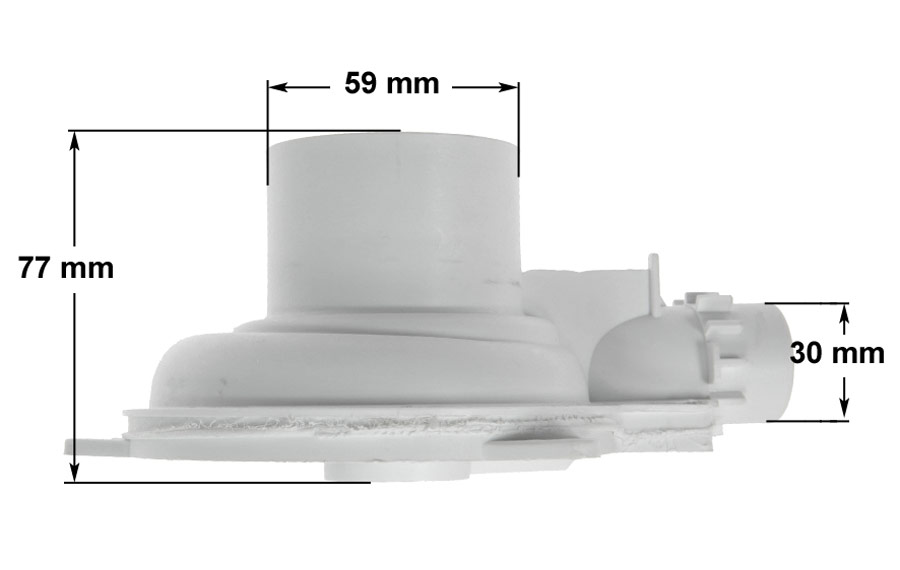 Σαλίγγαρος με φτερωτή αντλίας πλύσεως πλυντηρίου πιάτων PITSOS / SIEMENS / BOSCH