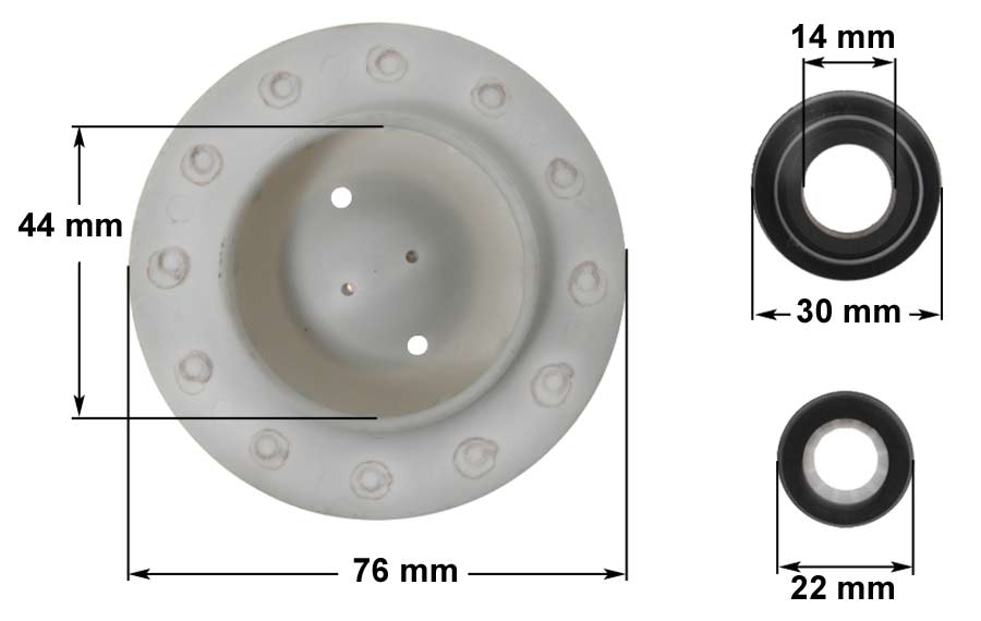 Φτερωτή με τσιμούχα Φ77mm, M8-5mm σετ αντλίας πλύσεως πλυντηρίου πιάτων MIELE