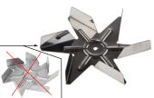 Φτερωτή inox, στo μοτέρ αερόθερμου φούρνου κουζίνας ΓΕΝΙΚΗΣ ΧΡΗΣΗΣ