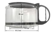 Κανάτα καφετιέρας γαλλικού καφέ MOULINEX DUOMO CAFFE COMBI original