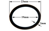 Φλάντζα oring 23 x 19 x 2mm, στο δαχτυλίδι του άξονα πλυντηρίου ρούχων PITSOS / SIEMENS / BOSCH
