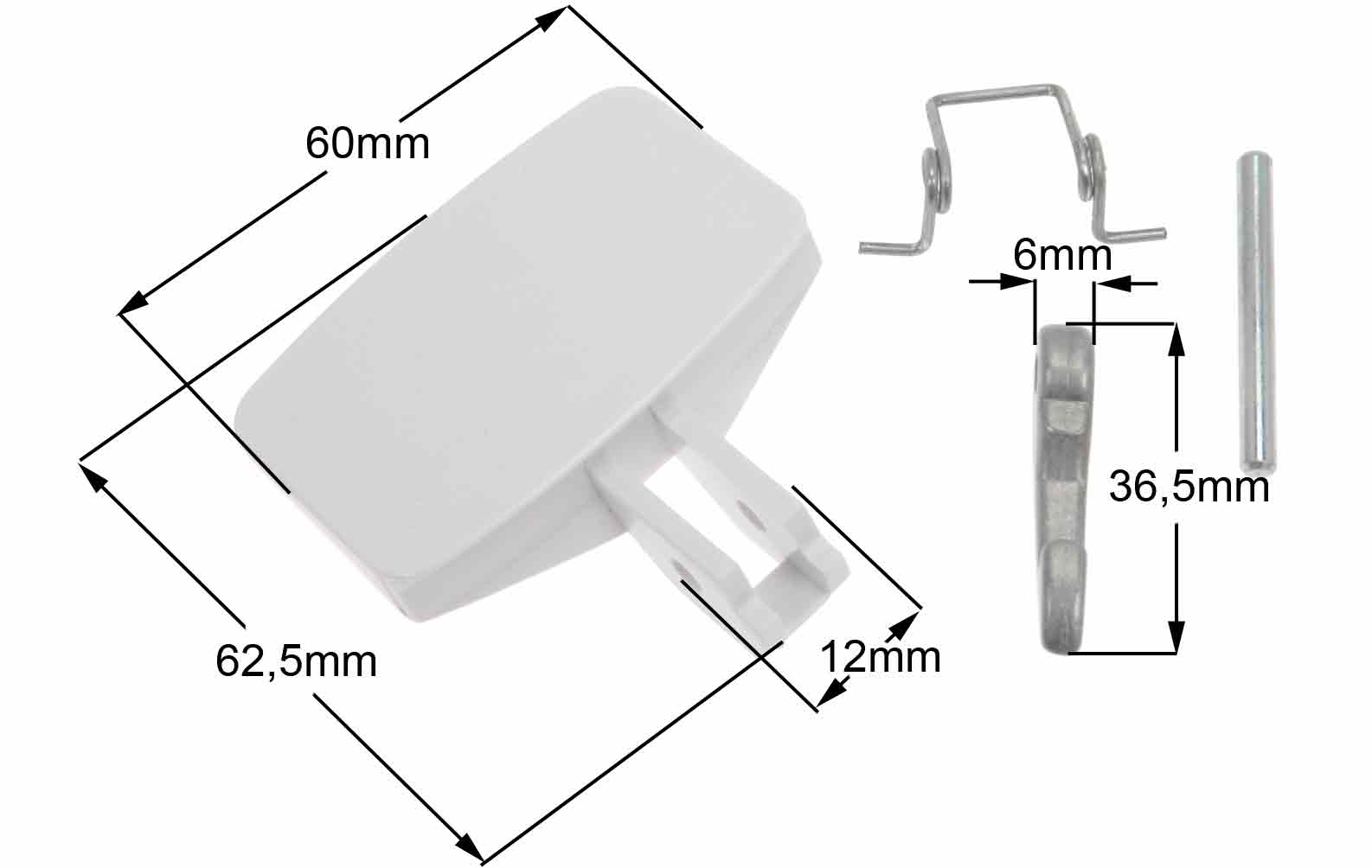 Κλείστρο πόρτας set πλυντηρίου ρούχων ARISTON / INDESIT / SMEG