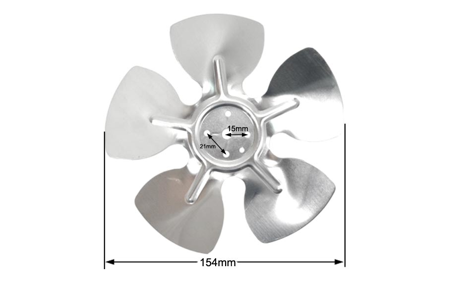 Φτερό μεταλλικό Φ154mm με κλίση 28<sup>o</sup> να ρουφά