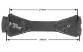 Λαβή μαύρη καπακιού χύτρας ταχύτητος FISSLER 6lt original