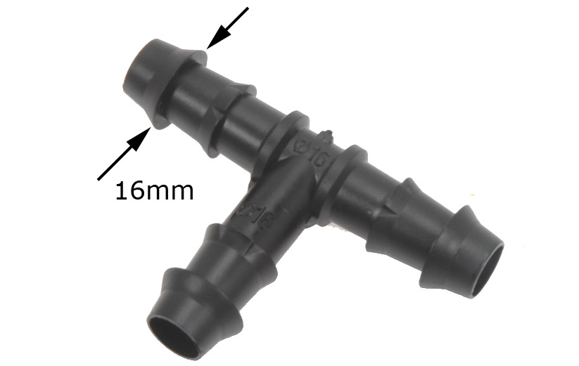 Σύνδεσμος Ταυ, τριπλός 16X16X16mm, σύνδεσης σωλήνων αποχέτευσης κλιματιστικών Φ16 