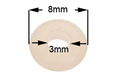 Λαστιχάκι μικρό 8mm x 3mm στον σωλήνα νερού στον λέβητα καφετιέρας KRUPS XP2000 original