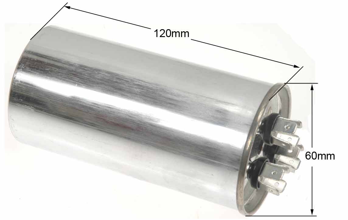 Πυκνωτής λειτουργίας διπλός 60+10μF - 370volt κλιματιστικού ΓΕΝΙΚΗΣ ΧΡΗΣΗΣ