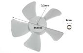 Φτερωτή 112mm SUPCO στο μοτέρ ανεμιστήρα, ψυγείου GENERAL ELECTRIC  ... original