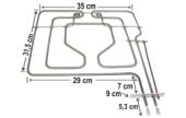 Αντίσταση 220volt, 2800watt άνω φούρνου κουζίνας SIEMENS / BOSCH