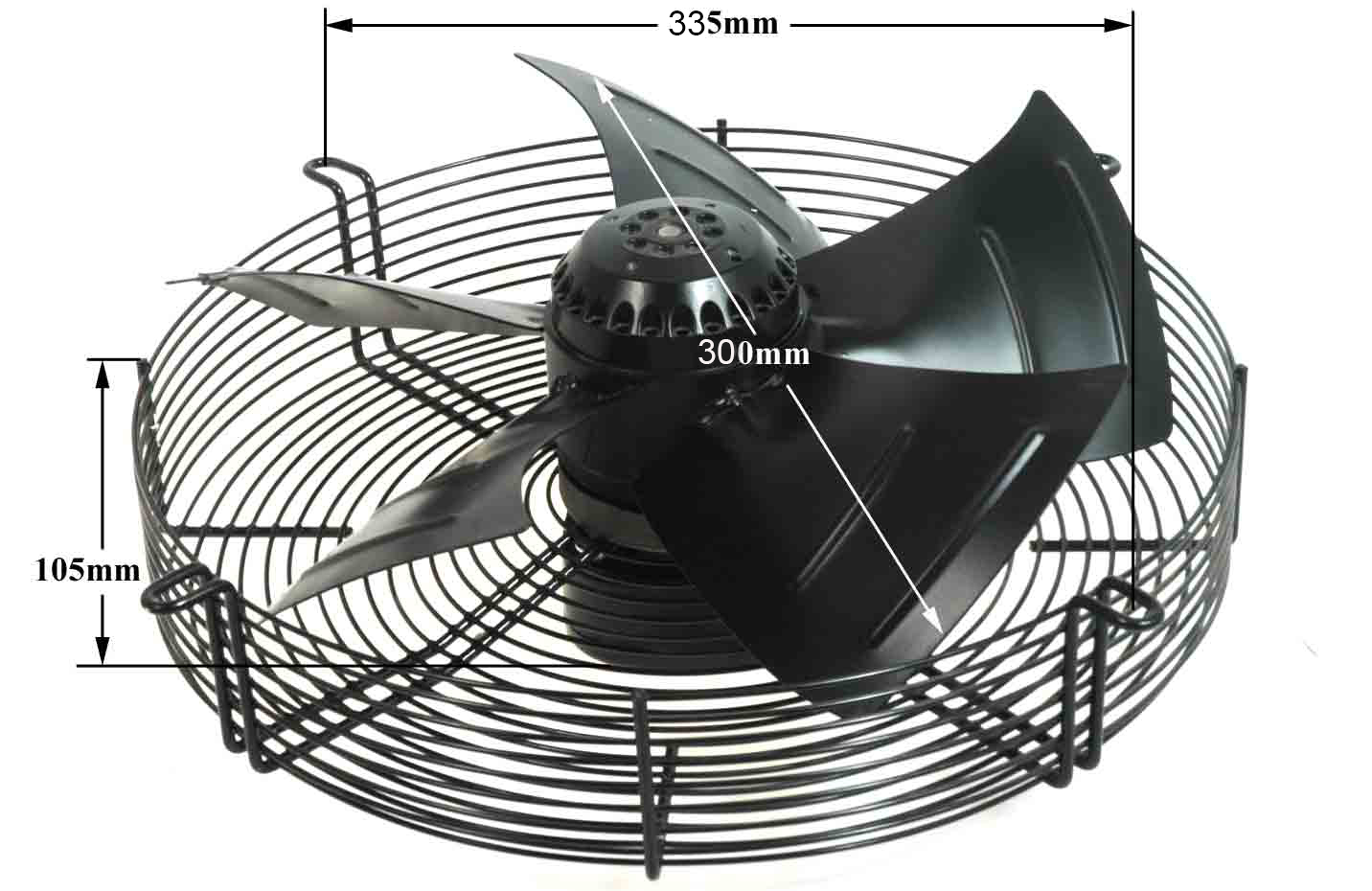 Ανεμιστήρας κοντέσερ επαγγελματικού ψυγείου Φ300mm 1350στροφές / λεπτό, 220volt